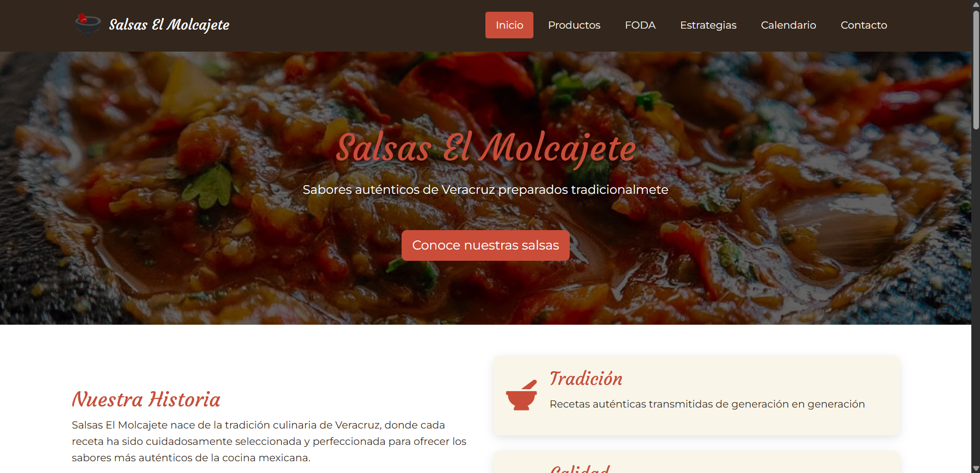 Proyecto: Salsas El Molcajete